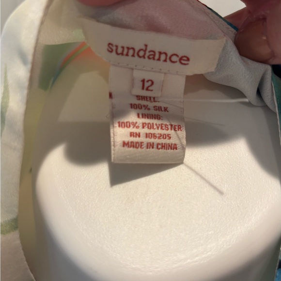 Sundance Floral Blue and Orange Midi Dress - Picture 4 of 5